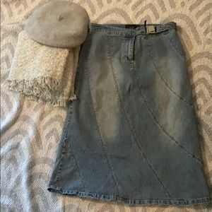 Jean skirt combo